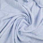 Бебешко плетено одеяло с релефна плетка – синьо